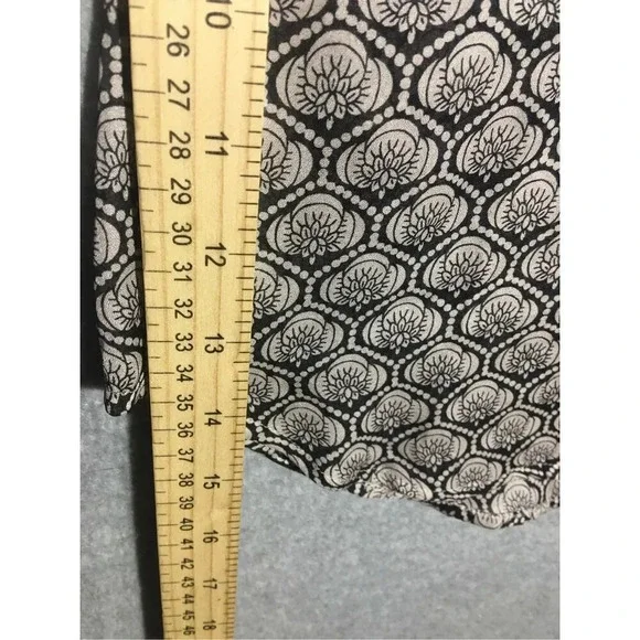 Womens Loft Blouse Flowy Sheer Tie Front Business Work Date Night Career - Picture 5 of 5